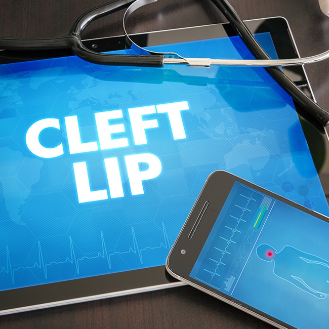 Cleft lip information on tablet computer