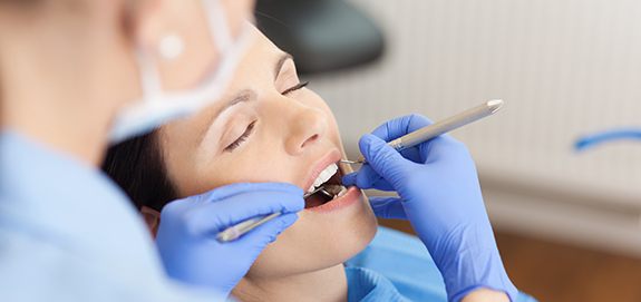 Patient receiving treatment after dental and facial emergencies