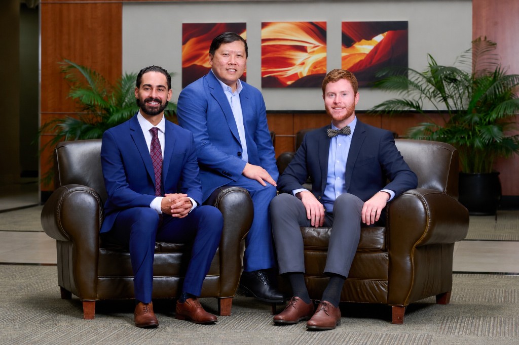 Houston oral surgeons Doctor Talal Beidas, Doctor Steve Koo, and Doctor William Shepard