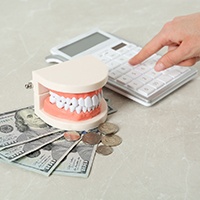 Using calculator to figure out budget for oral surgery