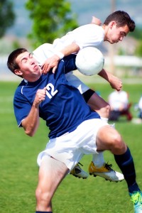 man with a soccer injury needs the houston oral surgery experts in emergency care