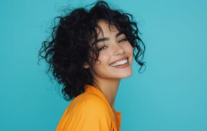 Smiling woman with beautiful teeth